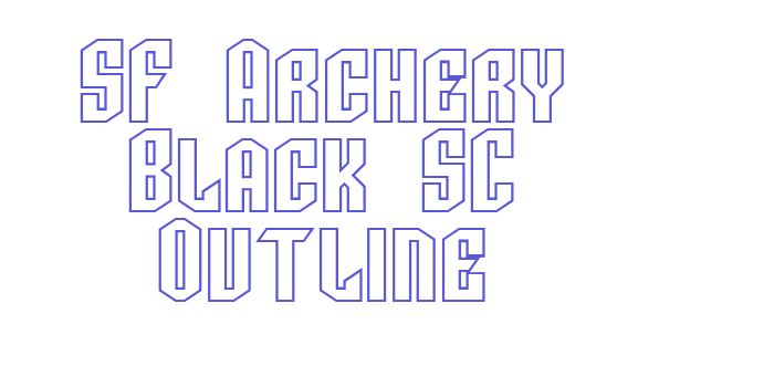 SF Archery Black SC Outline Font Download