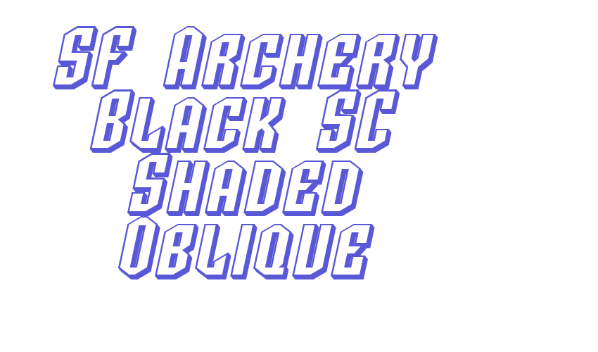 SF Archery Black SC Shaded Oblique Font Download