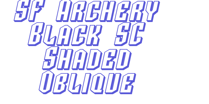 SF Archery Black SC Shaded Oblique Font Download