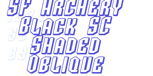 SF Archery Black SC Shaded Oblique-font-download
