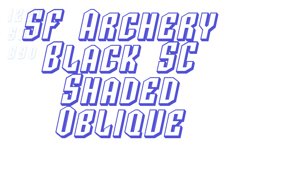 SF Archery Black SC Shaded Oblique-font-download