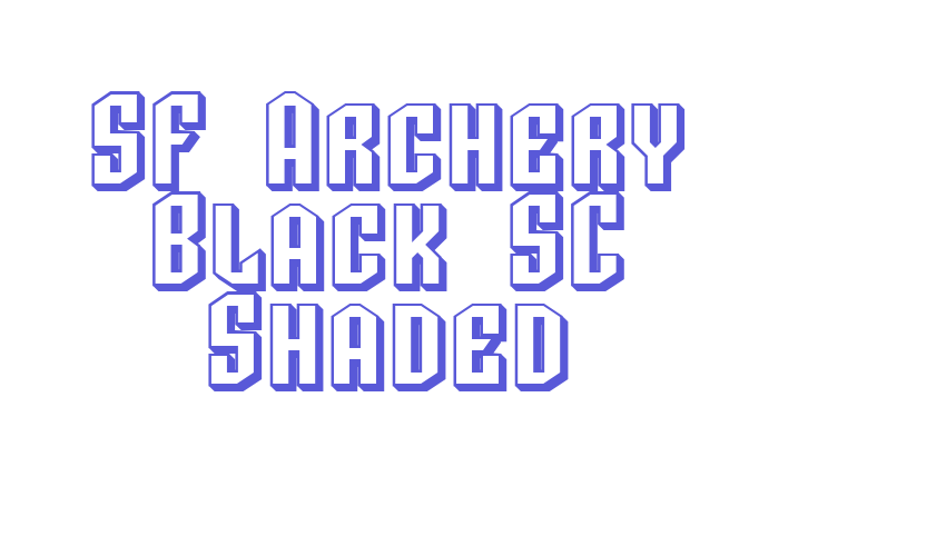 SF Archery Black SC Shaded Font Download