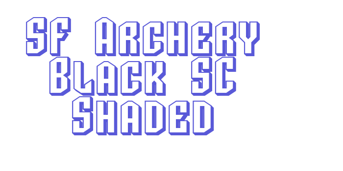 SF Archery Black SC Shaded Font Download