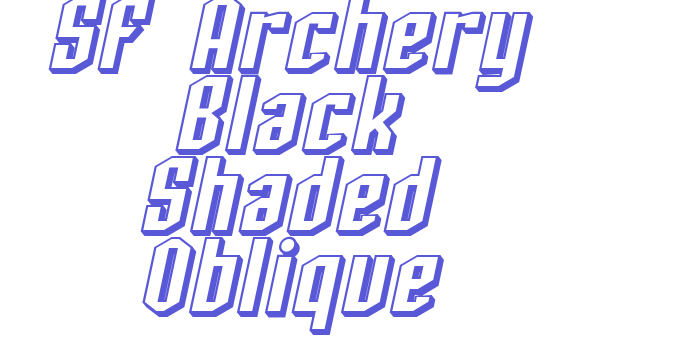 SF Archery Black Shaded Oblique Font Download