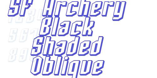 SF Archery Black Shaded Oblique-font-download