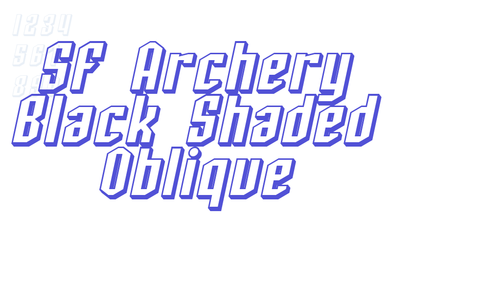 SF Archery Black Shaded Oblique-font-download