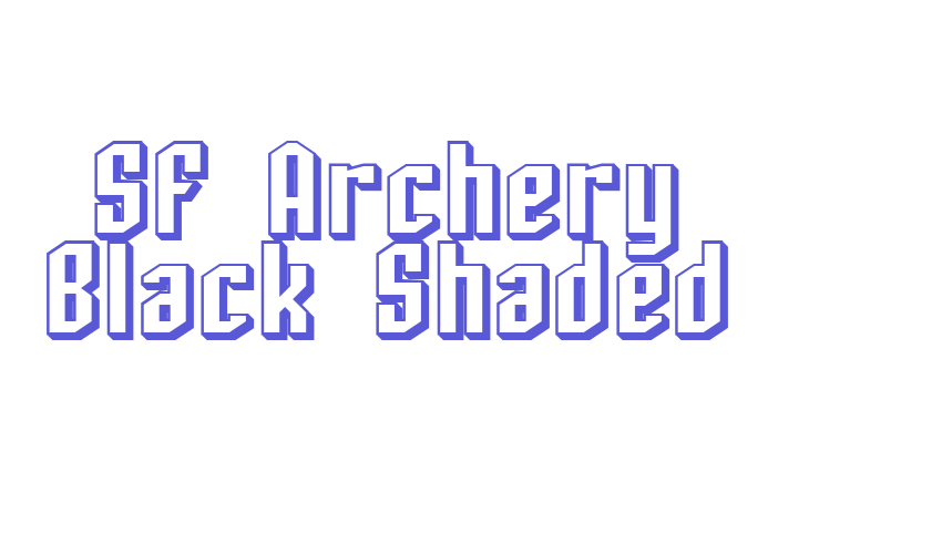 SF Archery Black Shaded Font Download