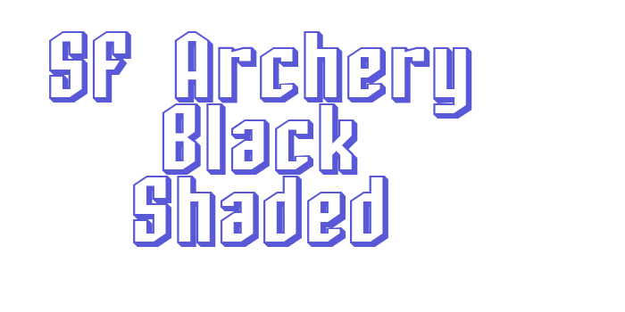 SF Archery Black Shaded Font Download