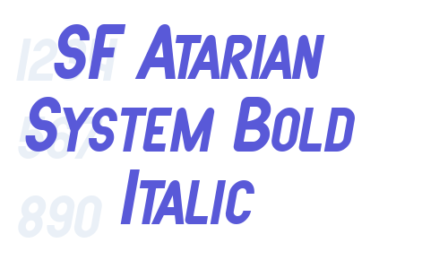 SF Atarian System Bold Italic Font Download