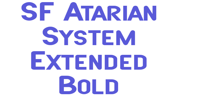 SF Atarian System Extended Bold Font Download