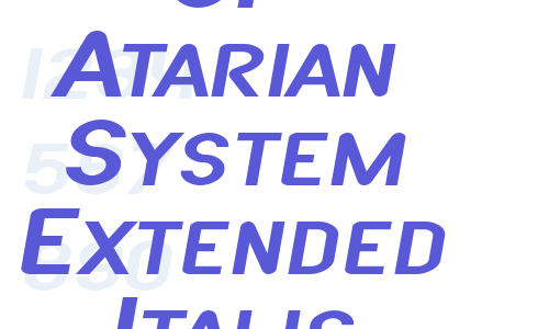 SF Atarian System Extended Italic Font Download