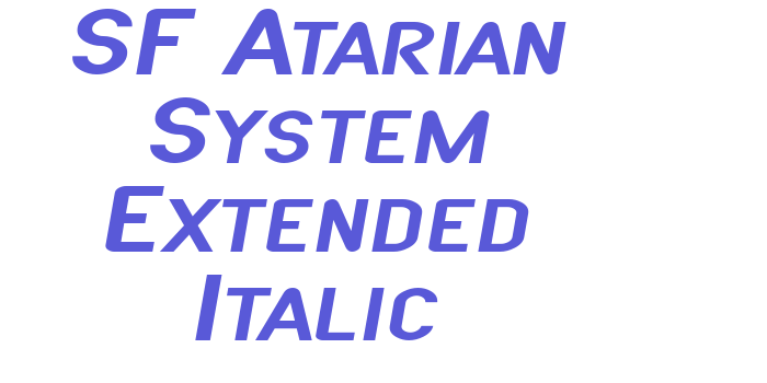 SF Atarian System Extended Italic Font Download