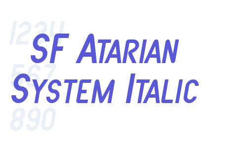 SF Atarian System Italic Font Download