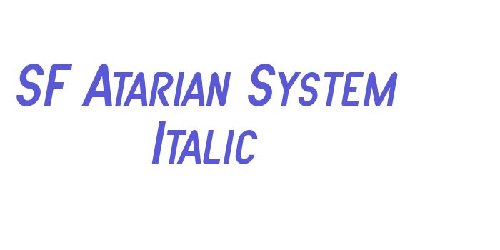 SF Atarian System Italic Font Download