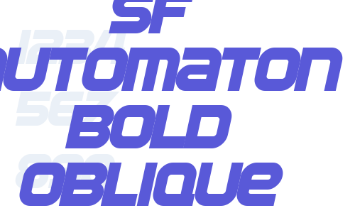 SF Automaton Bold Oblique Font Download