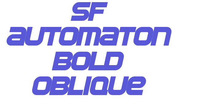 SF Automaton Bold Oblique Font Download