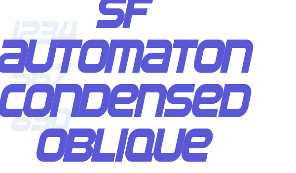 SF Automaton Condensed Oblique Font