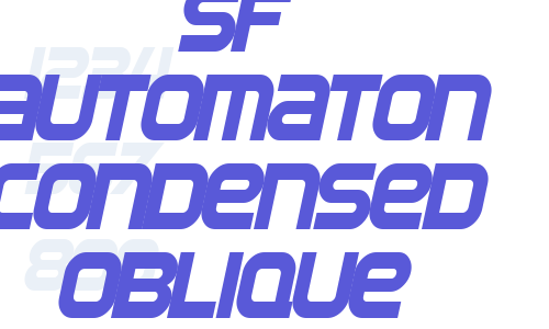 SF Automaton Condensed Oblique Font Download