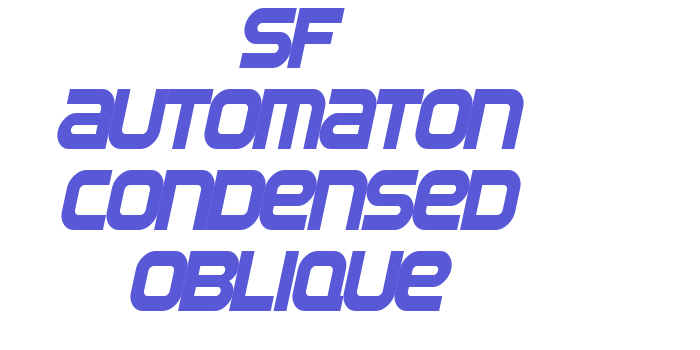 SF Automaton Condensed Oblique Font Download