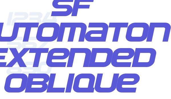 SF Automaton Extended Oblique Font