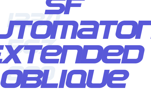 SF Automaton Extended Oblique Font Download