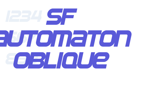 SF Automaton Oblique Font