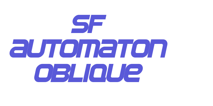 SF Automaton Oblique Font Download