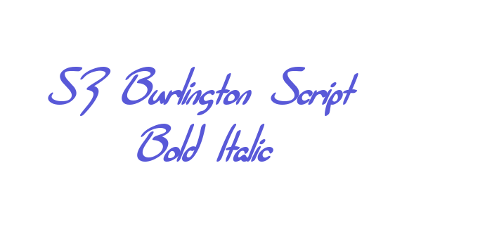 SF Burlington Script Bold Italic Font Download