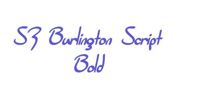 SF Burlington Script Bold Font