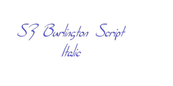 SF Burlington Script Italic Font Download