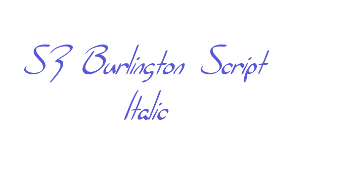 SF Burlington Script Italic Font