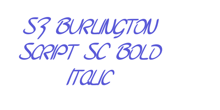 SF Burlington Script SC Bold Italic Font Download