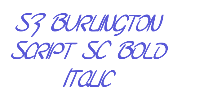 SF Burlington Script SC Bold Italic Font