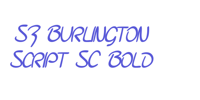 SF Burlington Script SC Bold Font