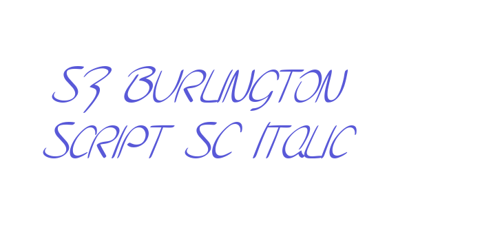 SF Burlington Script SC Italic Font Download