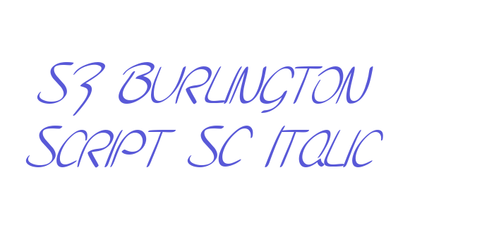 SF Burlington Script SC Italic Font