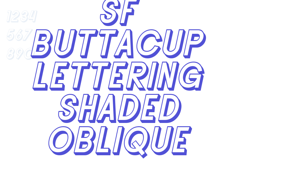 SF Buttacup Lettering Shaded Oblique-font-download