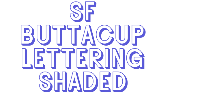 SF Buttacup Lettering Shaded Font Download