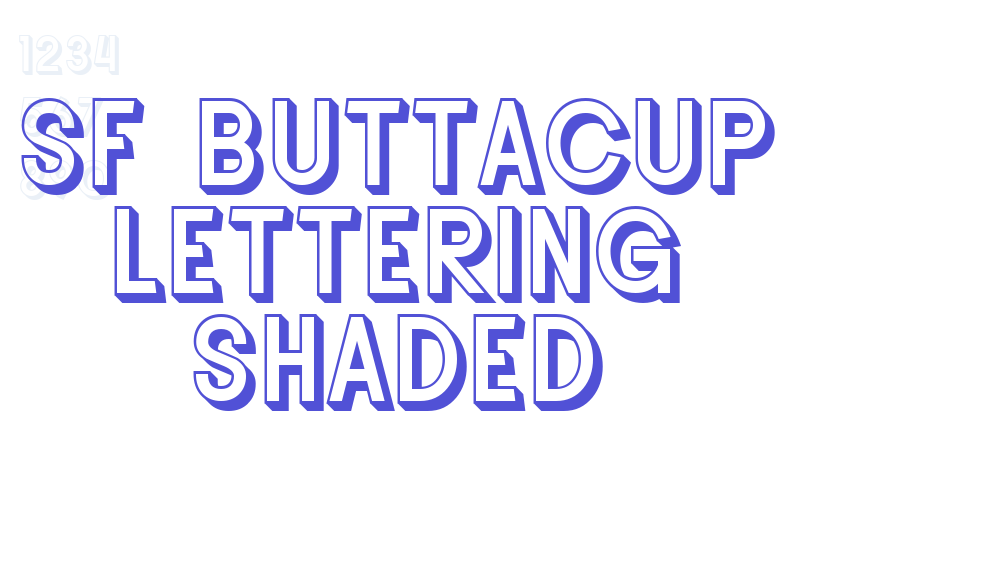 SF Buttacup Lettering Shaded-font-download