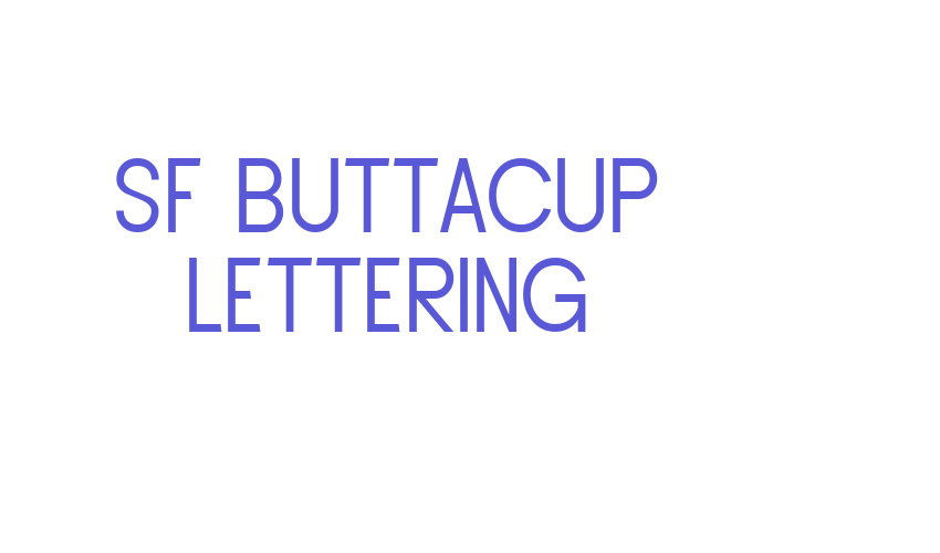 SF Buttacup Lettering Font