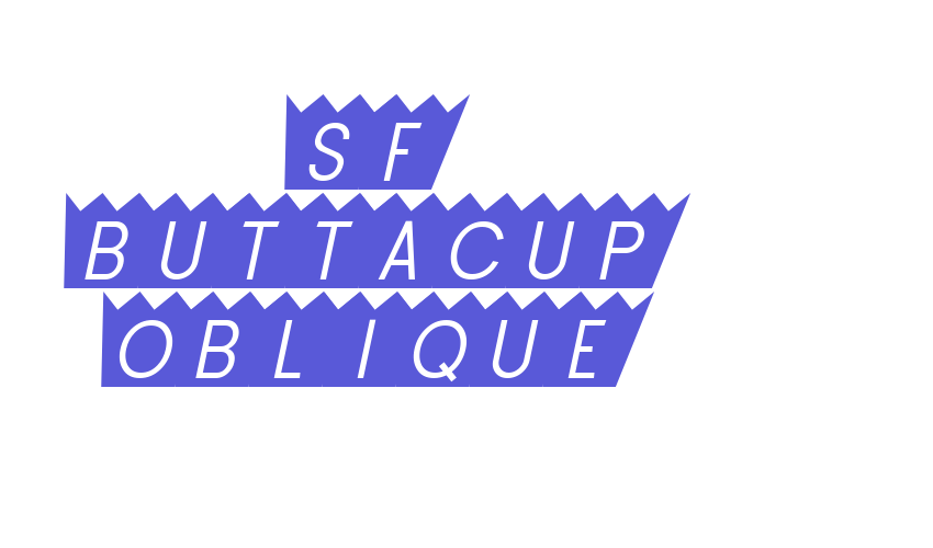 SF Buttacup Oblique Font