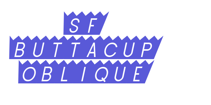 SF Buttacup Oblique Font Download