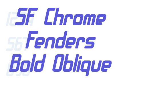 SF Chrome Fenders Bold Oblique Font Download