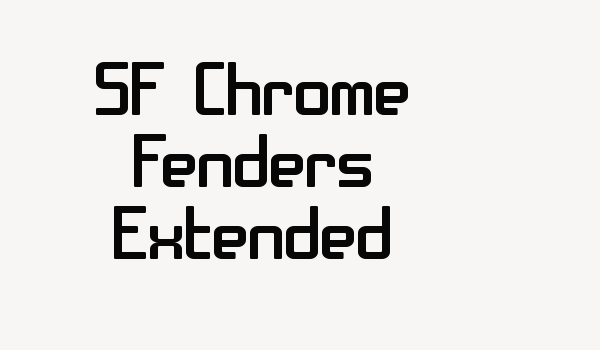 SF Chrome Fenders Extended Font