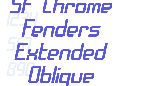 SF Chrome Fenders Extended Oblique Font Download