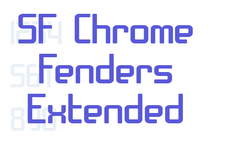 SF Chrome Fenders Extended Font Download