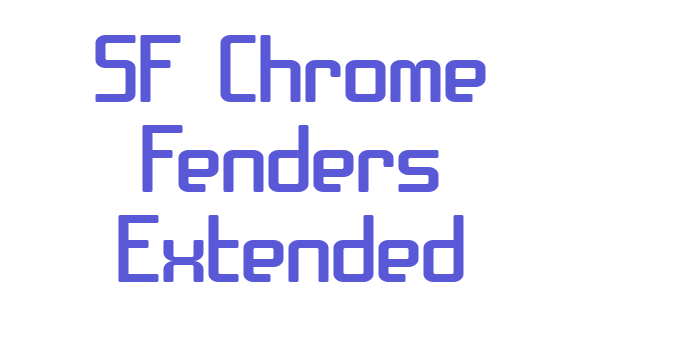 SF Chrome Fenders Extended Font