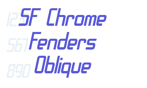 SF Chrome Fenders Oblique Font Download