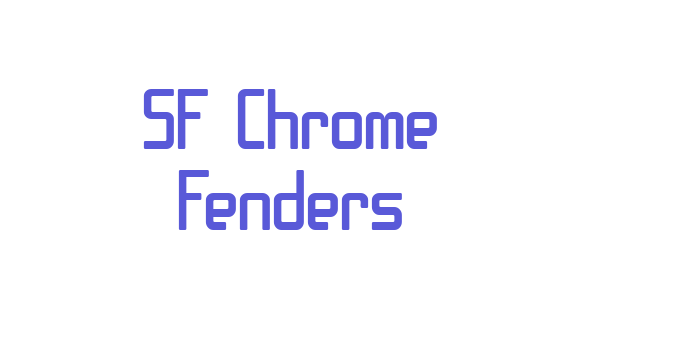 SF Chrome Fenders Font Download