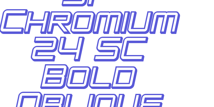 SF Chromium 24 SC Bold Oblique Font